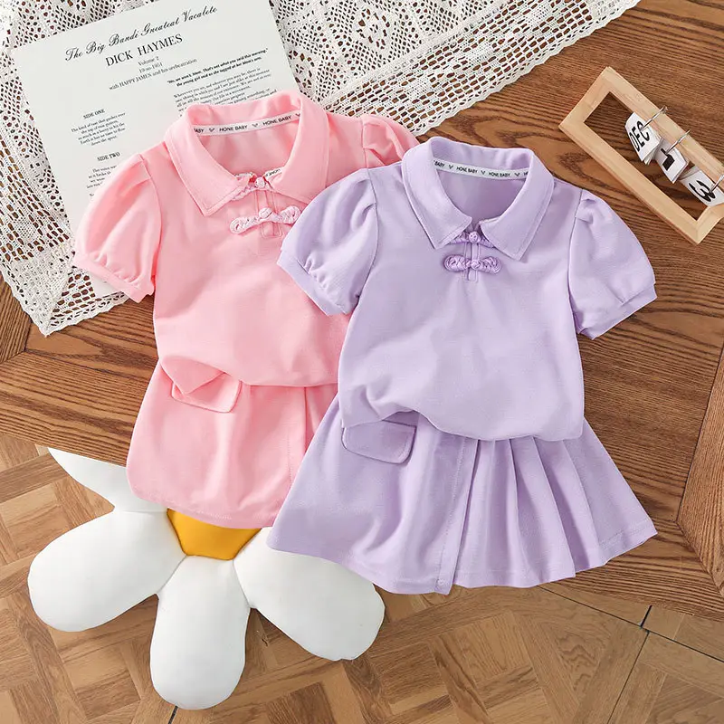 Girls Pink Casual Shorts Set for Summer - Image 4