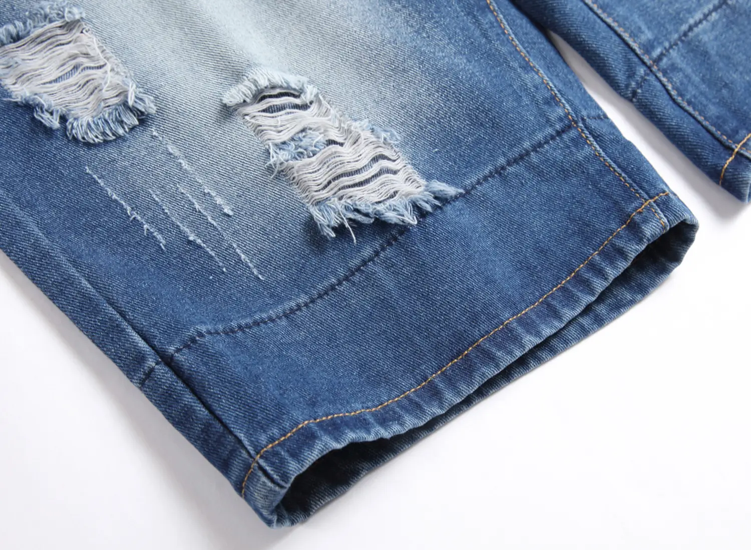Ripped Denim Shorts for Men 2023 Summer Slim Fit — feature 27