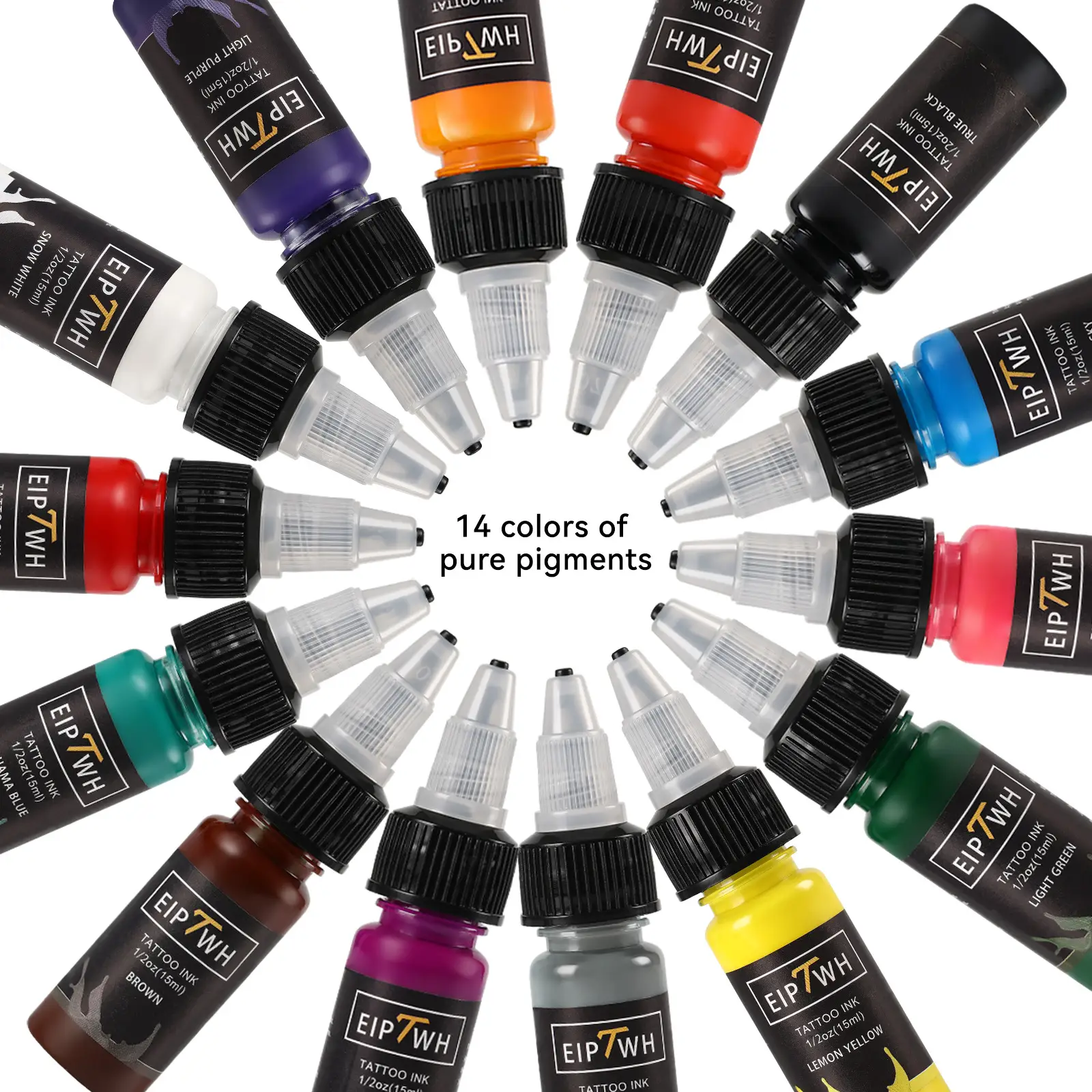 14-Color Tattoo Ink 15ml with Shake & Pour - Image 6
