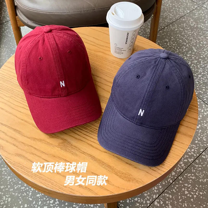 Japanese Style Black Baseball Cap with Small Letter Embroidery - Image 12