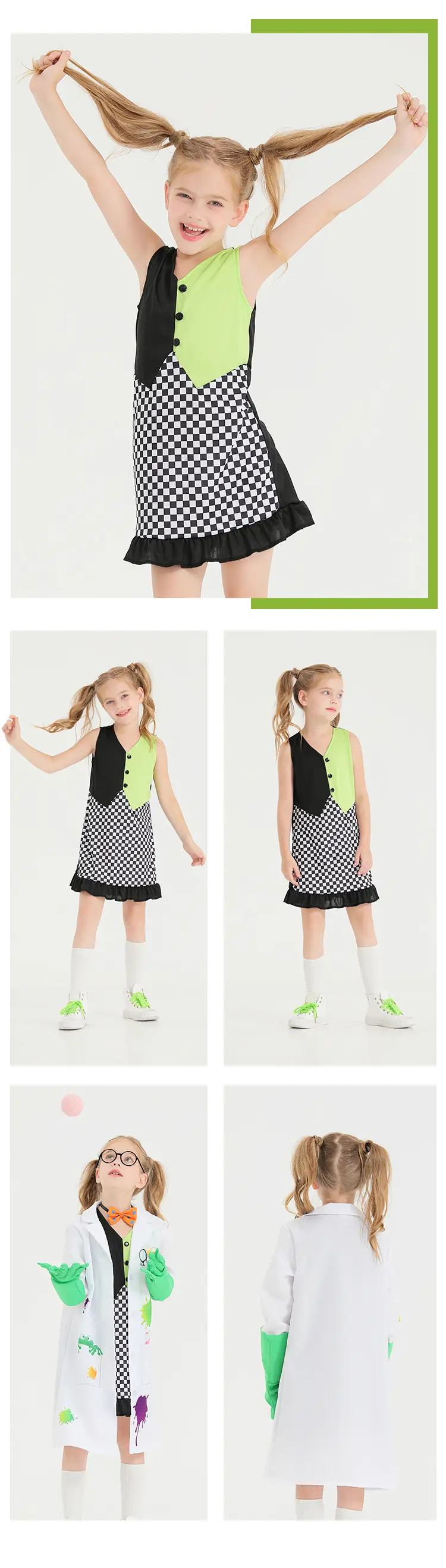 Crazy Frankenstein Girl Halloween Costume Cross-Border Performance Wear — feature 8
