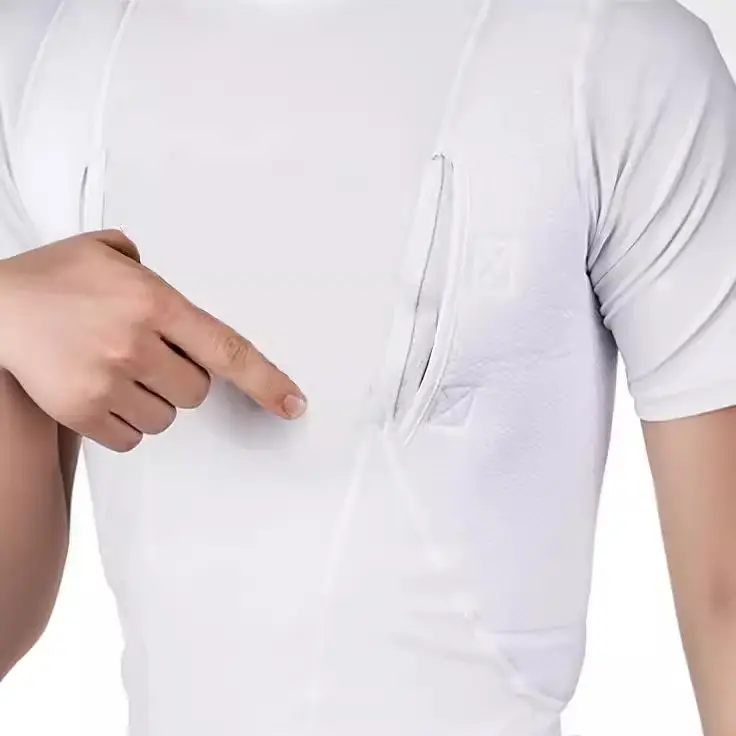 2025 Unisex Hidden Holster T-Shirt White Elastic High Elastic - Image 9