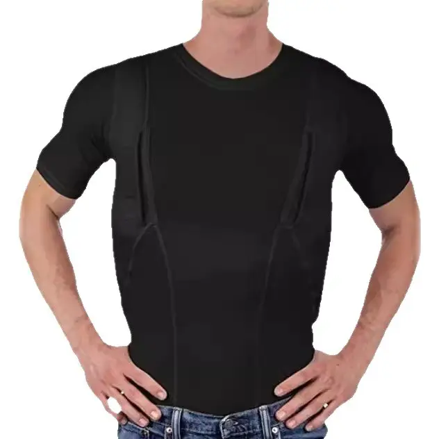 2025 Unisex Hidden Holster T-Shirt White Elastic High Elastic - Image 10