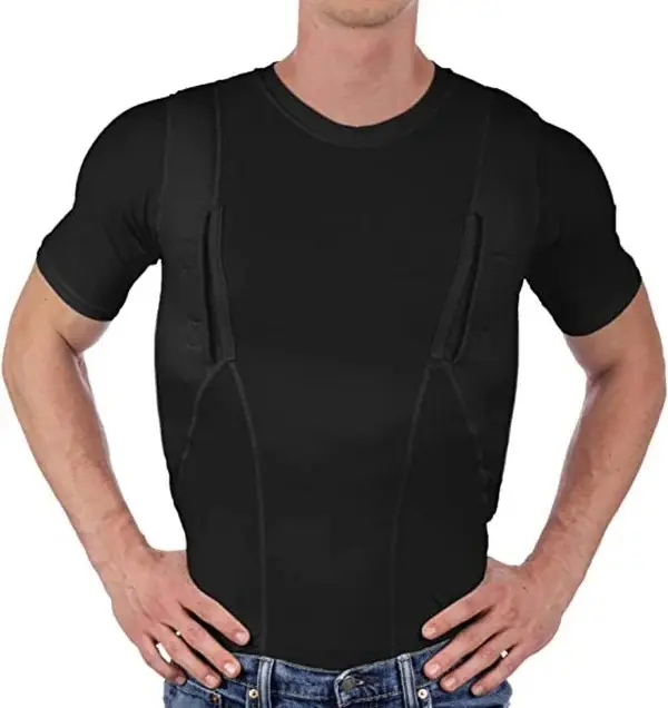 2025 Unisex Hidden Holster T-Shirt White Elastic High Elastic — feature 4