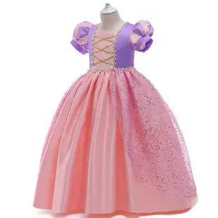 Cinderella Princess Dress Blue Mesh Frozen Elsa Children — feature 21