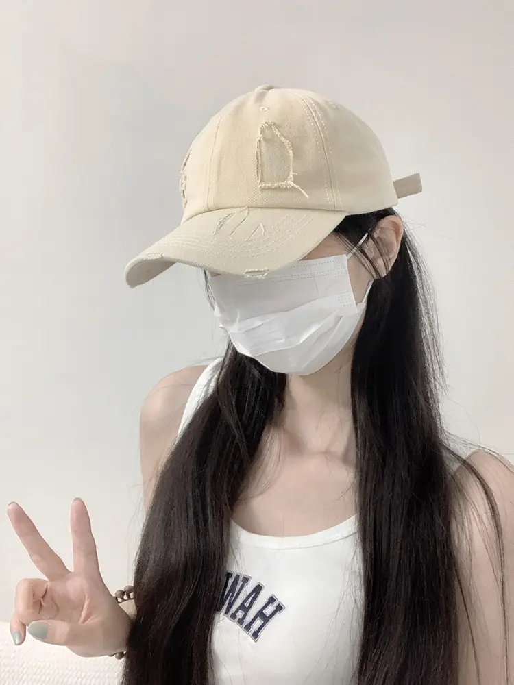 Women's Beige Navy Logo Baseball Cap 2023 - Image 15