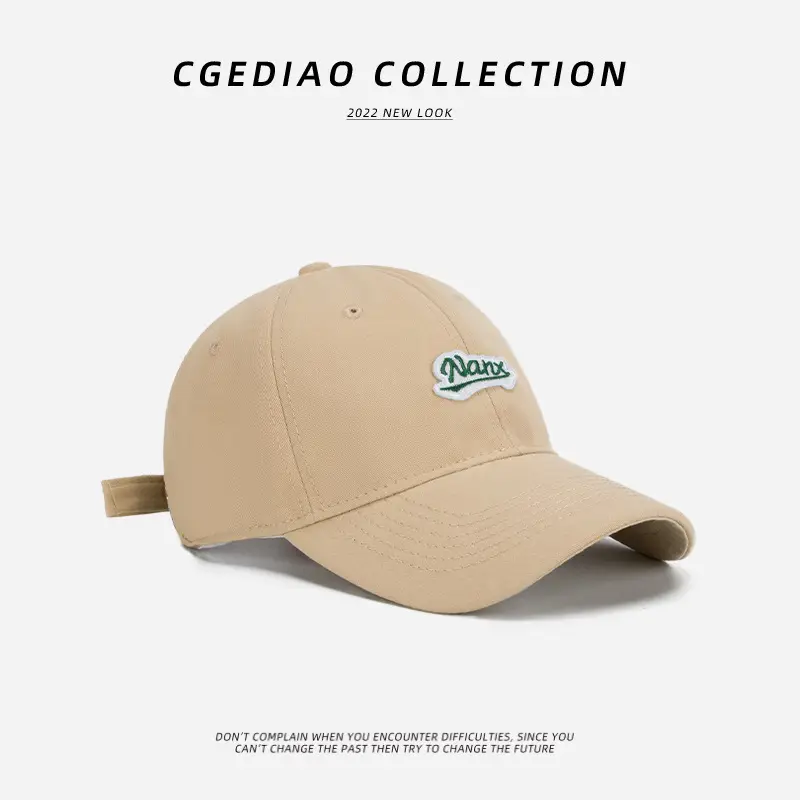 Women's Beige Navy Logo Baseball Cap 2023 - Image 7