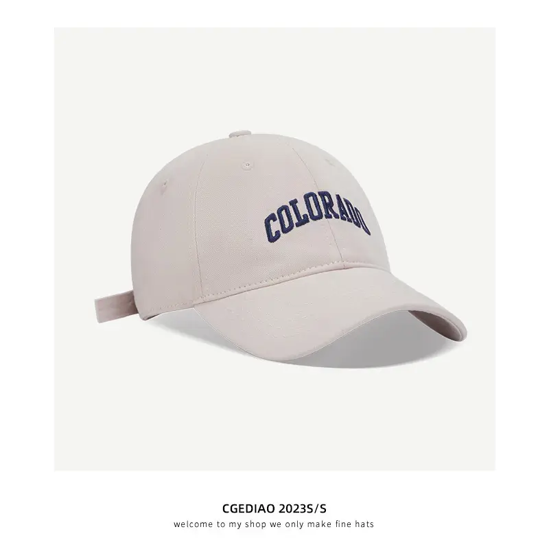 Women's Beige Navy Logo Baseball Cap 2023 - Image 9