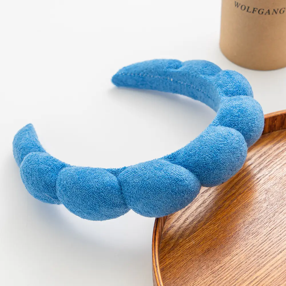 Blue Twist Headband for Women's High-end Face Wash - Image 6