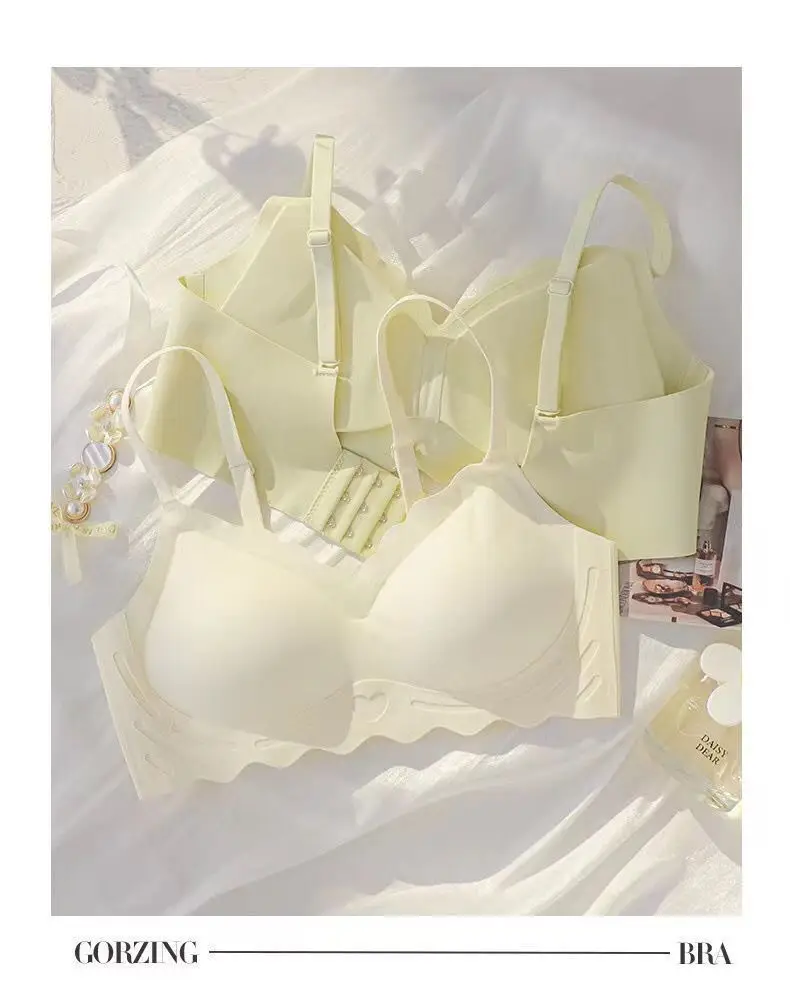 Seamless Underwear Women's Rim-free One-piece Beautiful Back Push-up Bra Girls' Underwear Collecting Paramita Bra Summer Small — feature 11