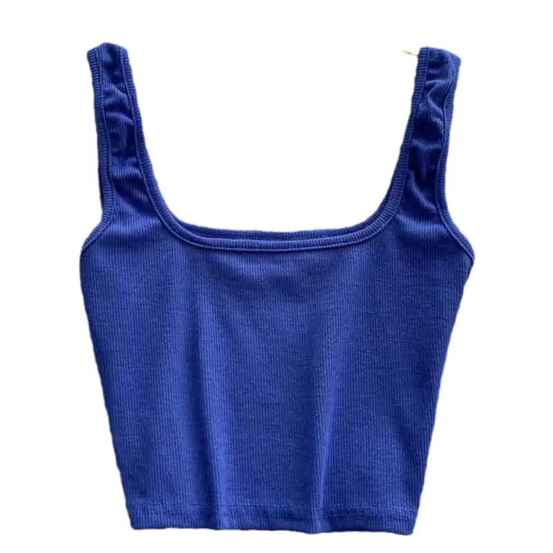 Women's Summer Crop Top Square Collar Vest Top