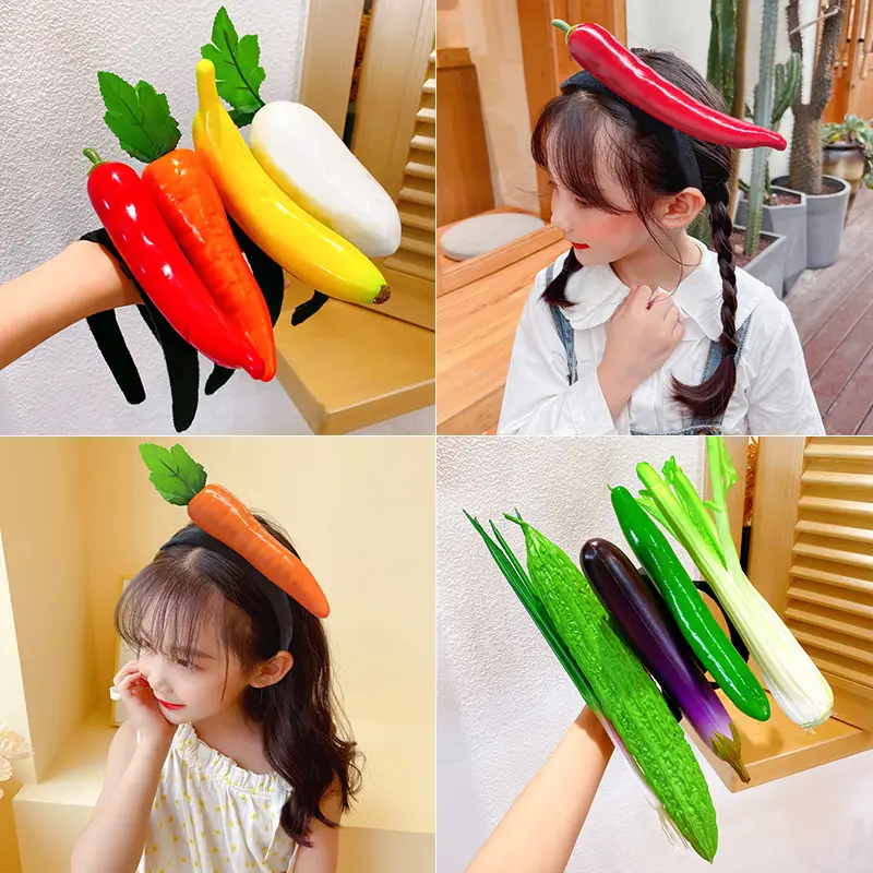 Green Vegetable Headband for Girls Children