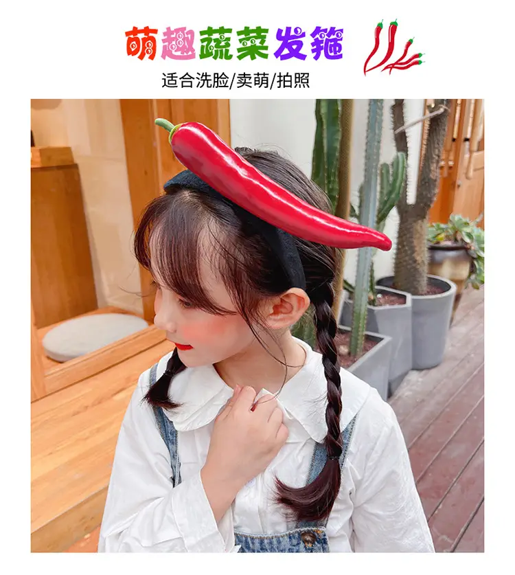 Green Vegetable Headband for Girls Children — feature 3