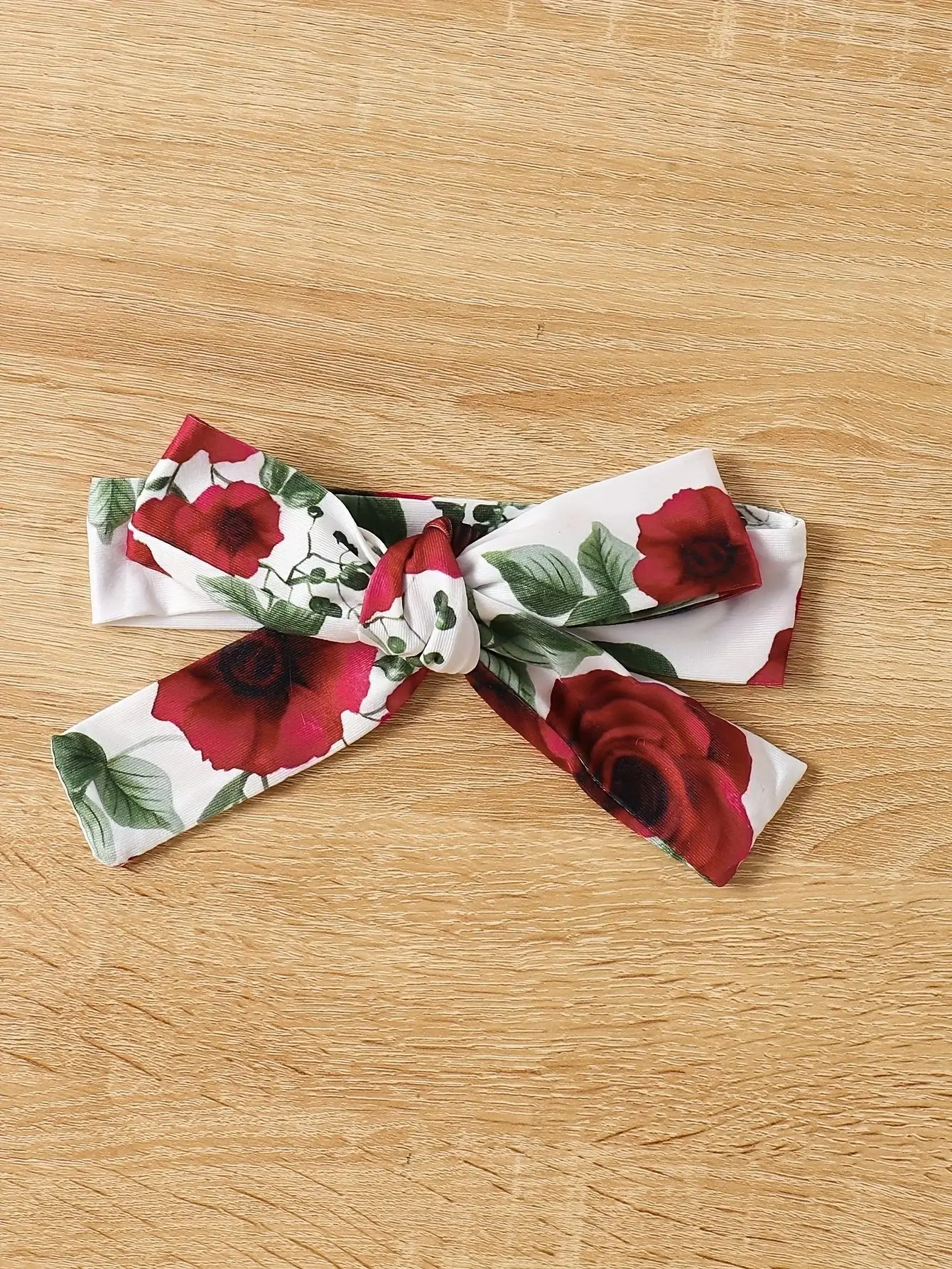 Newborn Baby Girl Red Floral Shorts Set with Butterfly Bow — feature 19