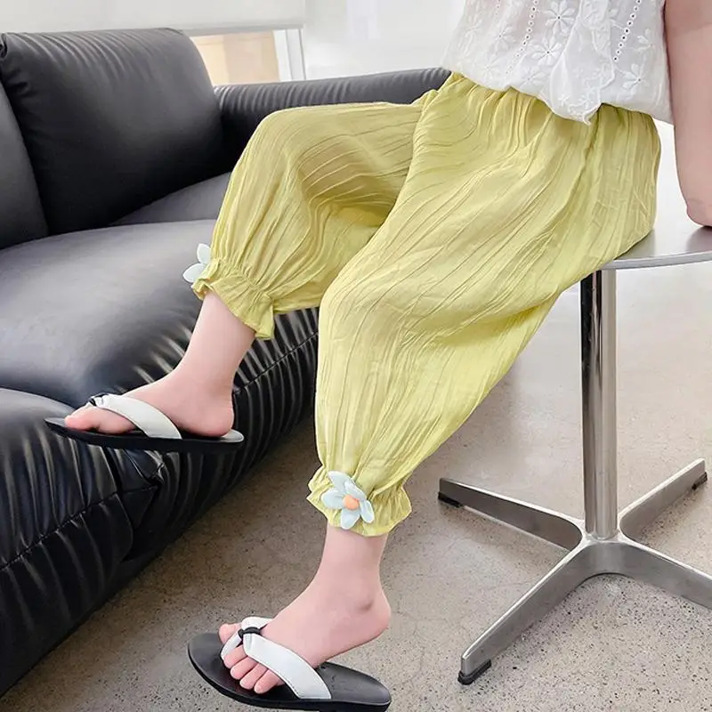 Girls' Mosquito Proof Cotton Pants Summer New Baby Western Style - Image 4