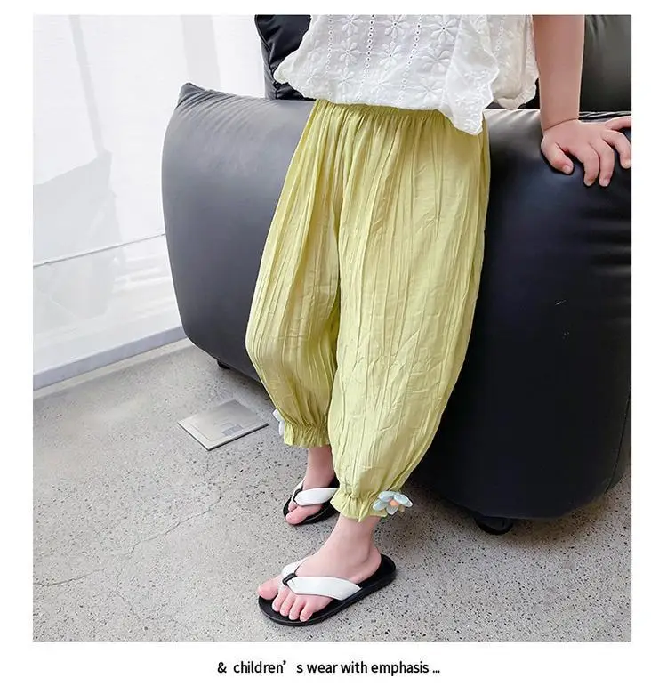 Girls' Mosquito Proof Cotton Pants Summer New Baby Western Style — feature 12