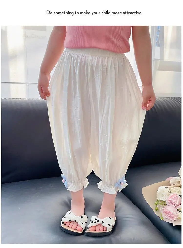 Girls' Mosquito Proof Cotton Pants Summer New Baby Western Style — feature 18