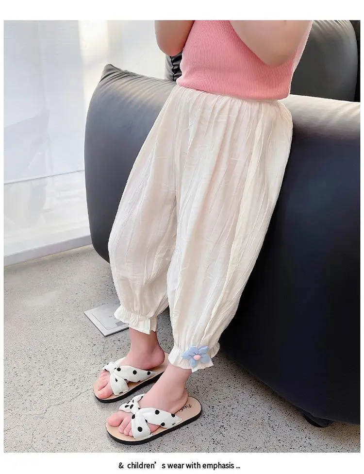 Girls' Mosquito Proof Cotton Pants Summer New Baby Western Style — feature 19