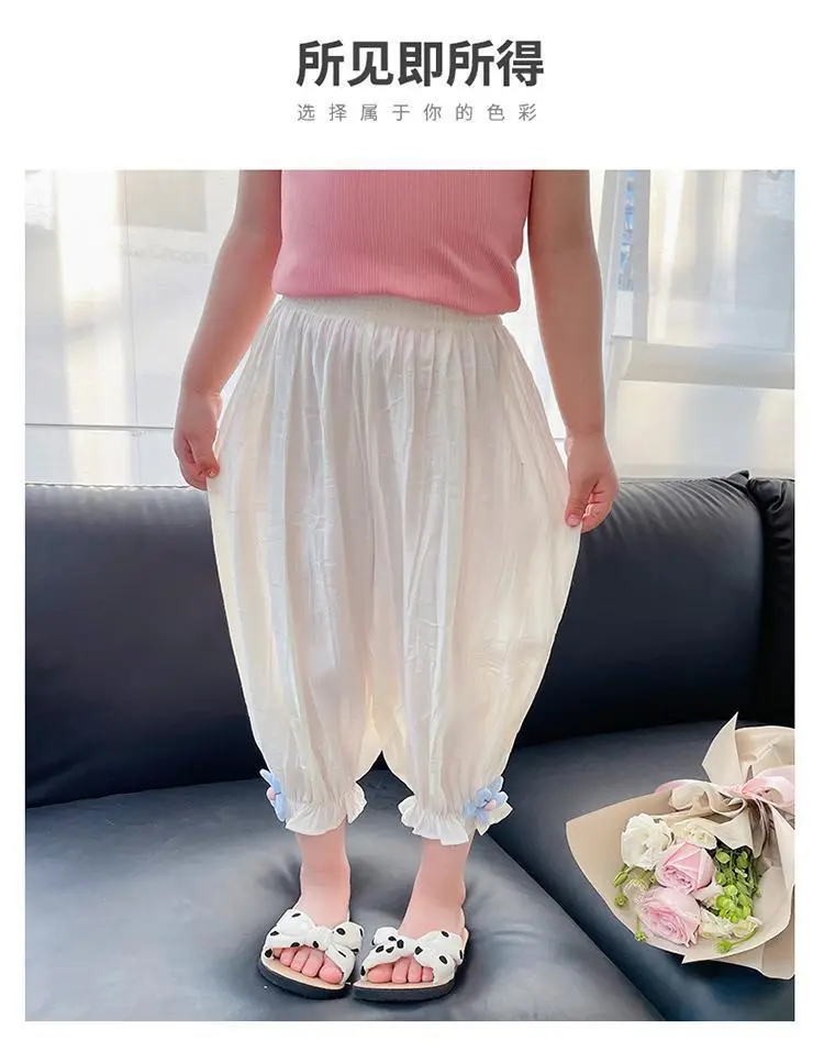 Girls' Mosquito Proof Cotton Pants Summer New Baby Western Style — feature 2