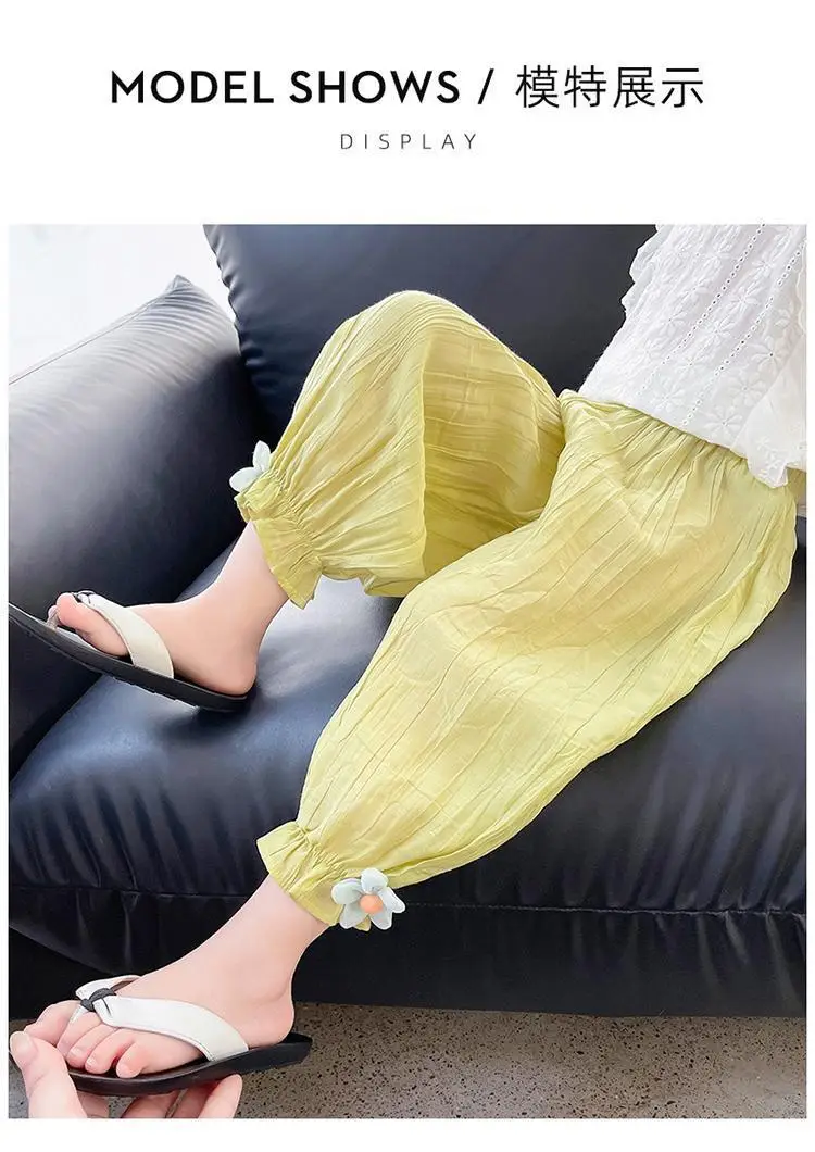 Girls' Mosquito Proof Cotton Pants Summer New Baby Western Style — feature 8