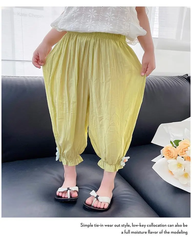 Girls' Mosquito Proof Cotton Pants Summer New Baby Western Style — feature 9