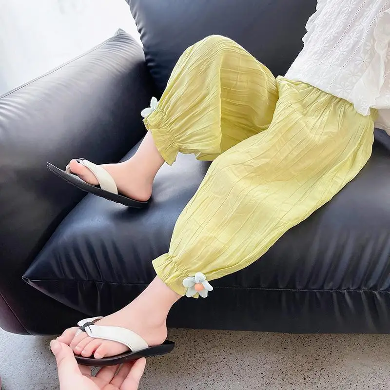 Girls' Mosquito Proof Cotton Pants Summer New Baby Western Style - Image 2
