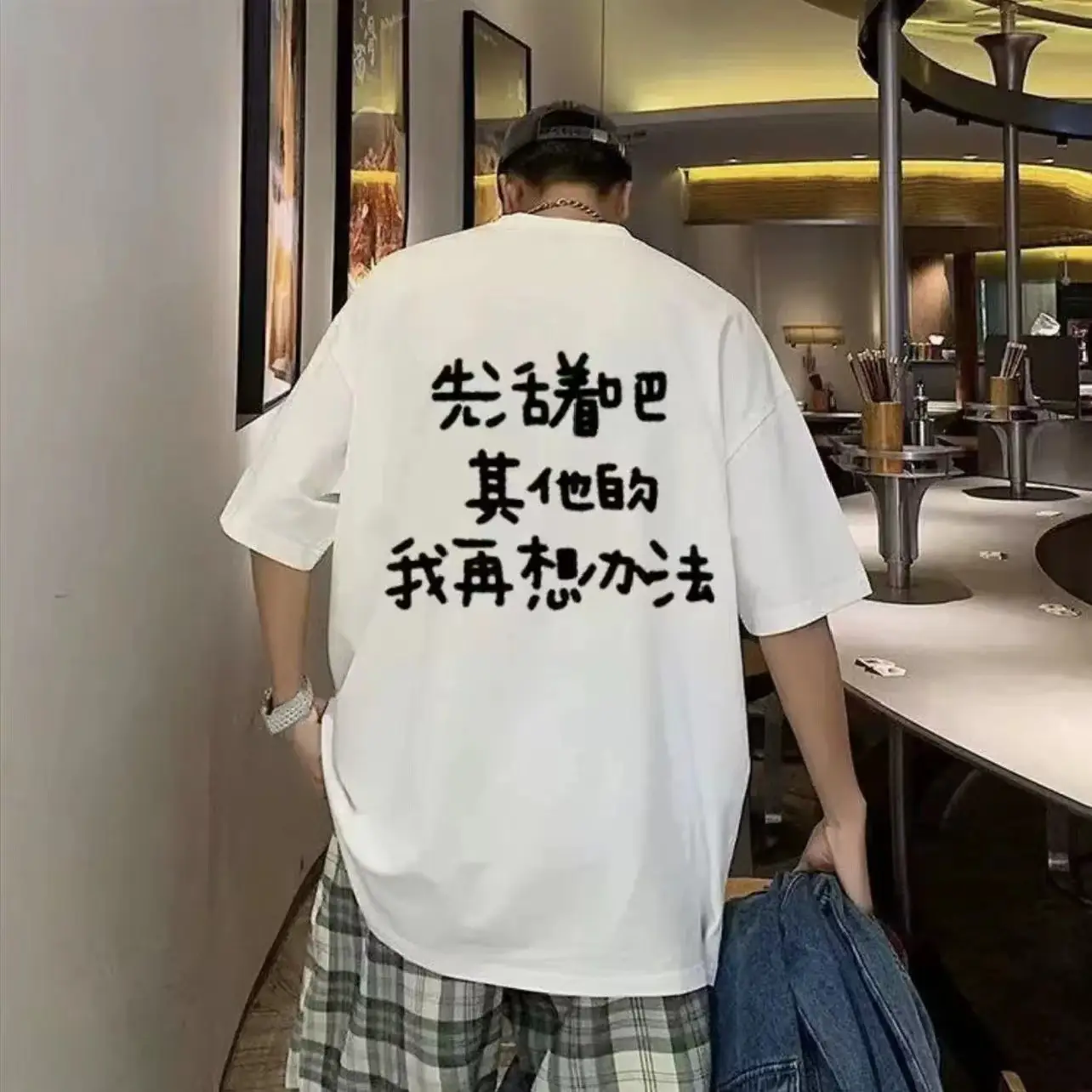 Men Black Graphic T-Shirt Summer Wear Unique Print — feature 3