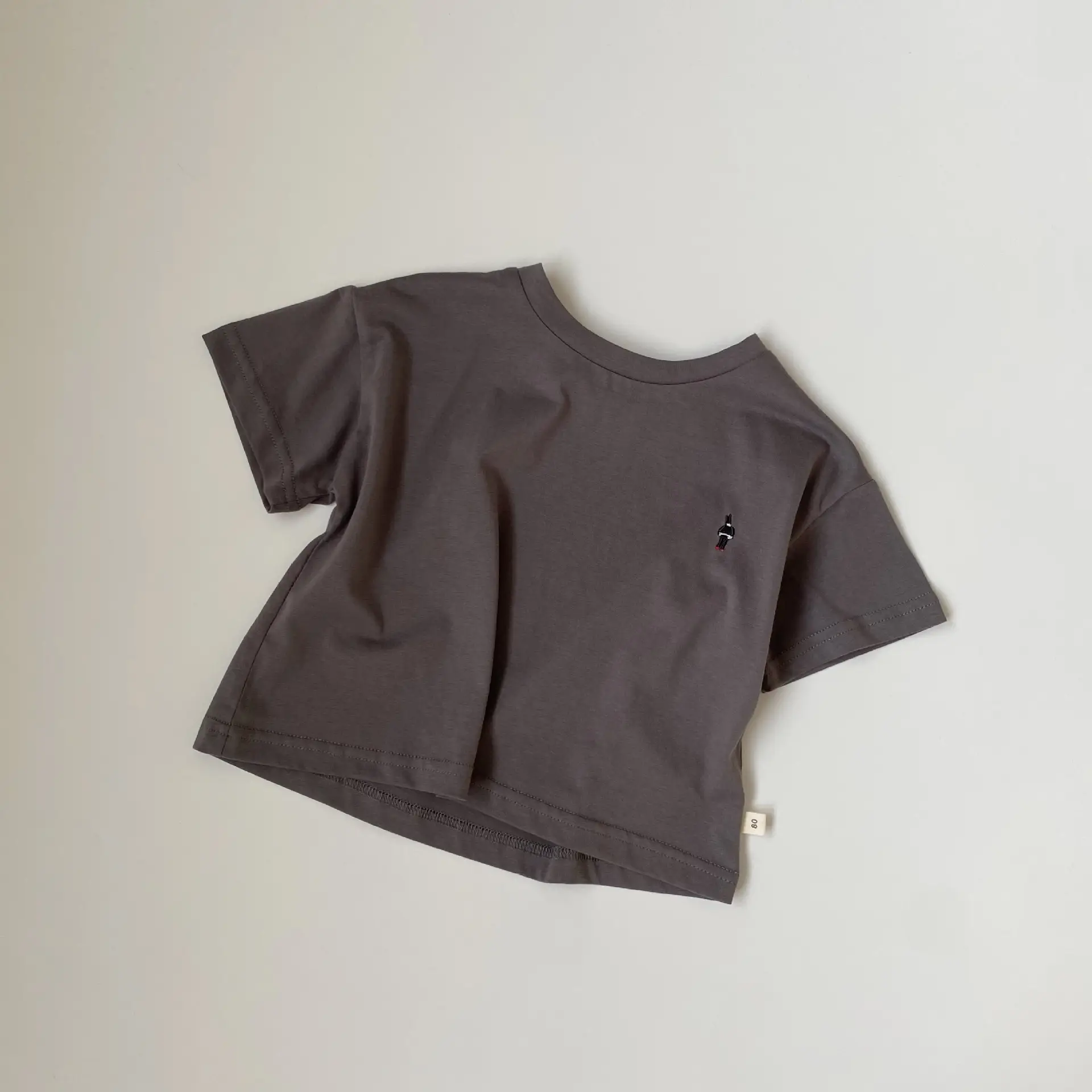 Kids Korean Style Hemp Cotton Short T-Shirt Pink