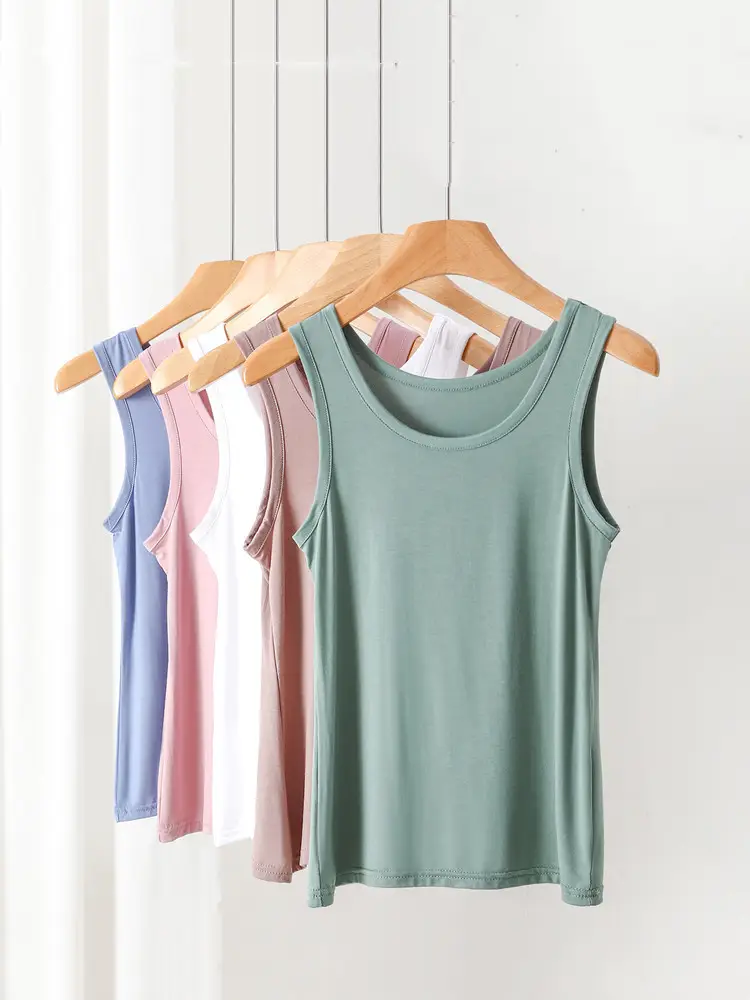 Women's Solid Color Camisole Sleeveless Summer Top - Image 13