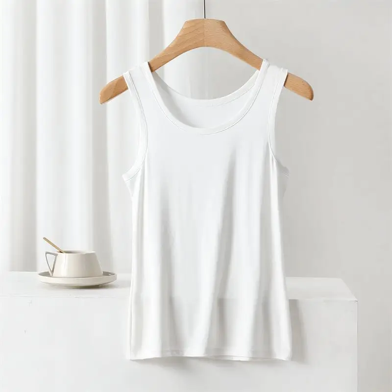 Women's Solid Color Camisole Sleeveless Summer Top - Image 2