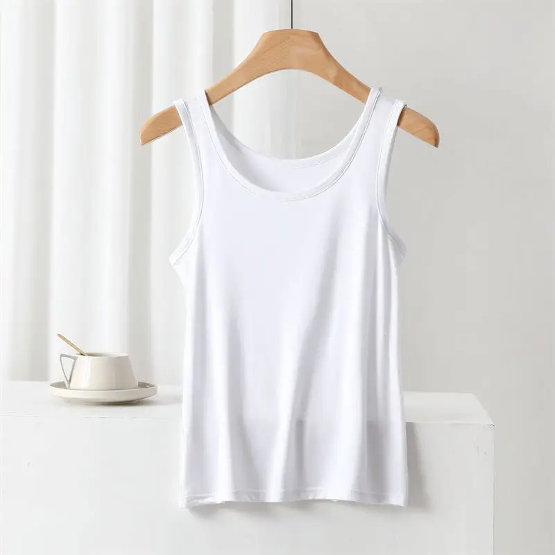 Women's Solid Color Camisole Sleeveless Summer Top - Image 3
