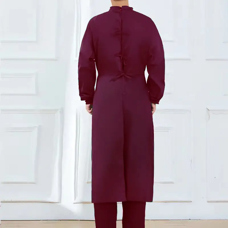 Surgical Gown Pure Cotton Dark Green Long Sleeve