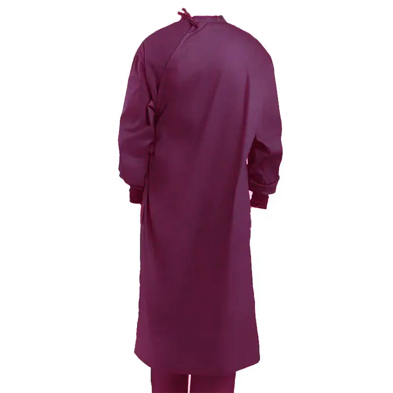 Surgical Gown Pure Cotton Dark Green Long Sleeve