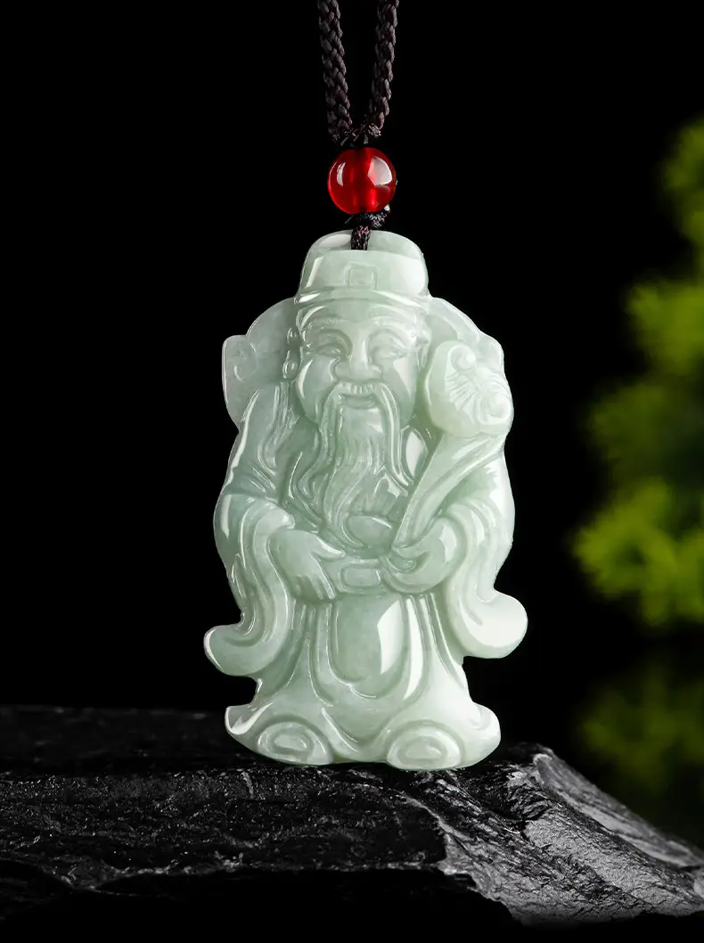 Natural Burma Jade Yingfu Pendant for Men Women — feature 1