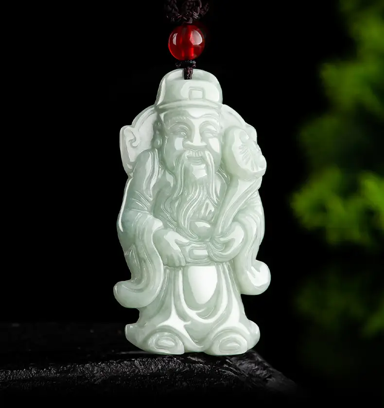 Natural Burma Jade Yingfu Pendant for Men Women — feature 3