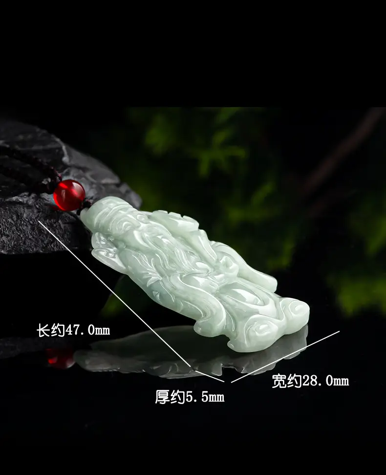 Natural Burma Jade Yingfu Pendant for Men Women — feature 5
