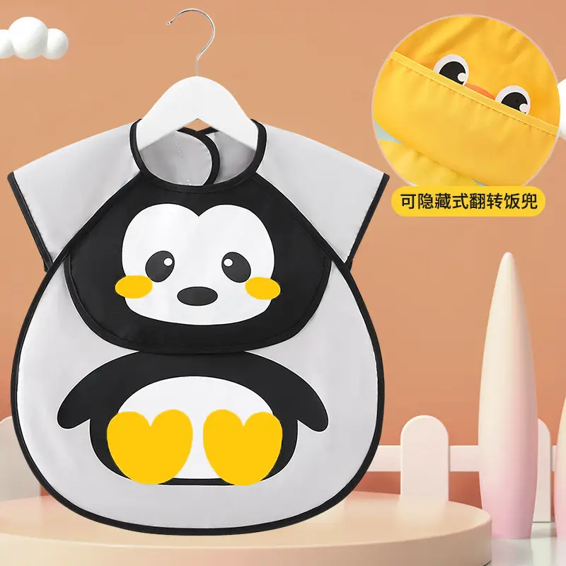 Waterproof Cat Baby Dinner Bib Apron for Boys - Image 2