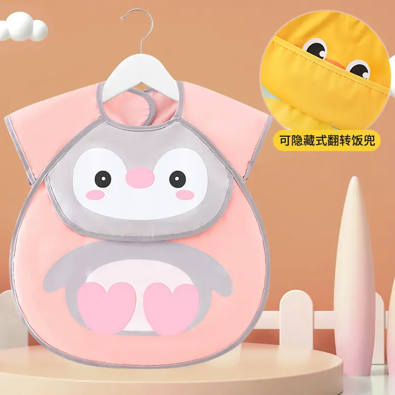 Waterproof Cat Baby Dinner Bib Apron for Boys - Image 3