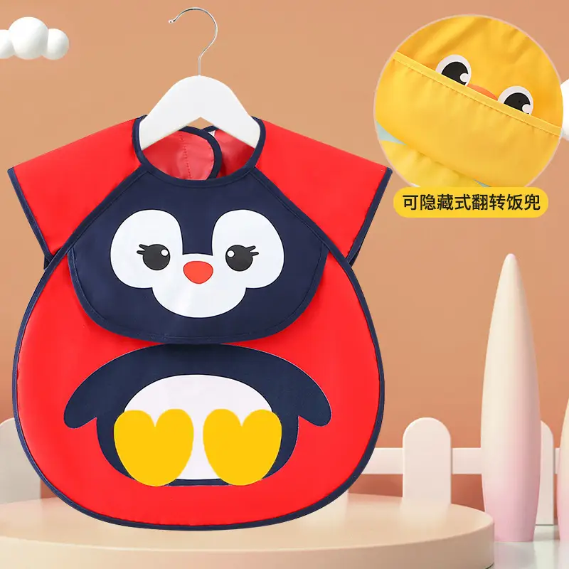 Waterproof Cat Baby Dinner Bib Apron for Boys - Image 4