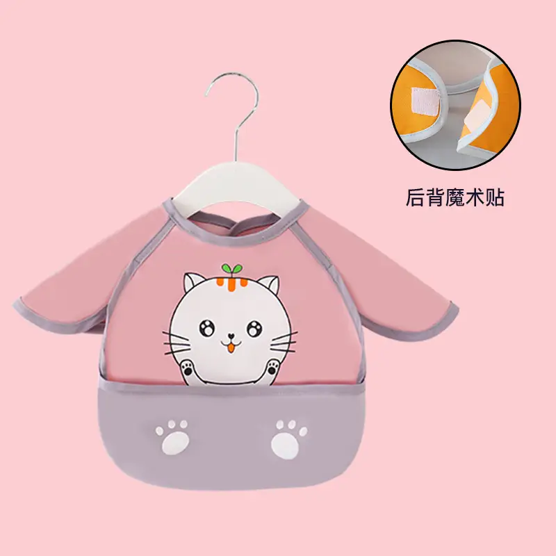 Waterproof Cat Baby Dinner Bib Apron for Boys - Image 9