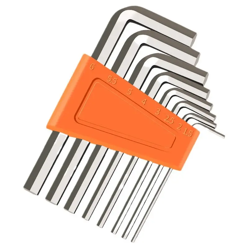 Hexagon wrench set of eight five-piece hard nickel-plated galvanized short wrench cross-border hexagon wrench