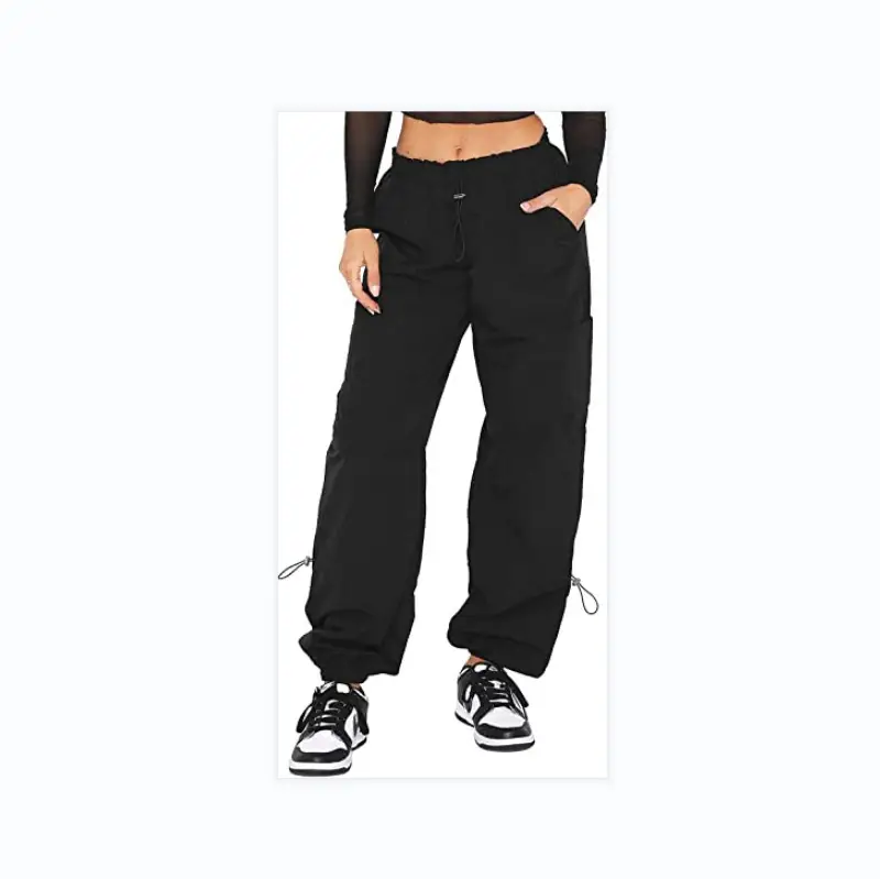 2025 Loose Strappy Multi-Pocket Casual Pants Maroon - Image 10