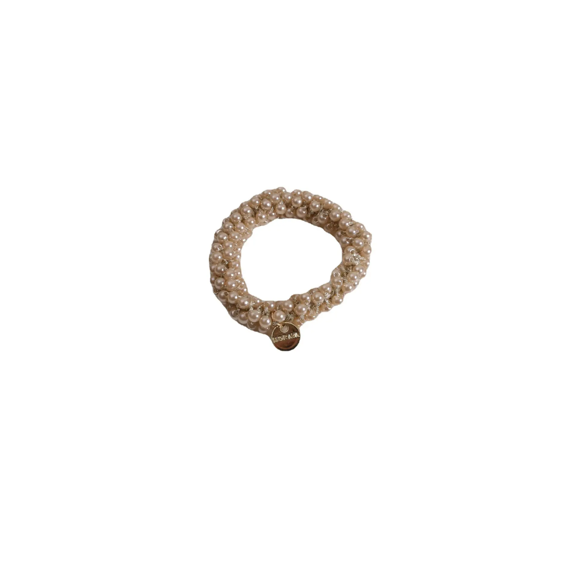 Black Pearl Hair Ring with Gold Clasp - Image 14