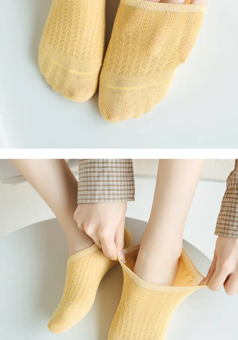Socks Women's Spring and Summer Thin Shallow Mouth Invisible Boat Socks Non-slip and Non-falling Mesh Breathable Air-conditioning Socks Women's Socks — feature 8