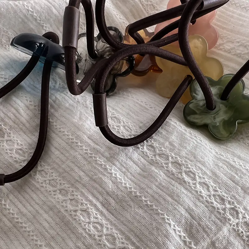 Flower Hair Rings with Ink Wash Texture — feature 15