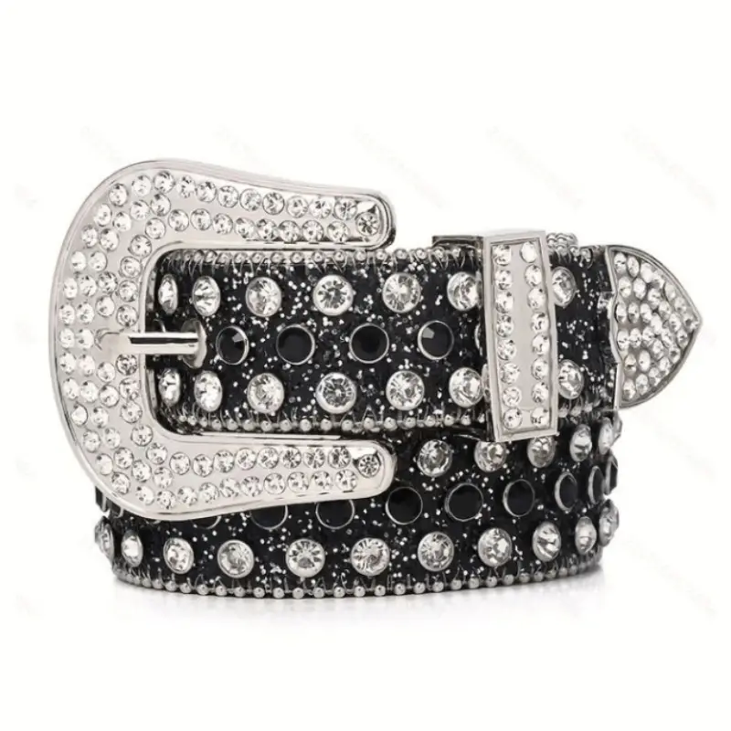 Rhinestone Bling Belt Hot Girl Punk Diamond Belt Pin Buckle Retro Metal - Image 4