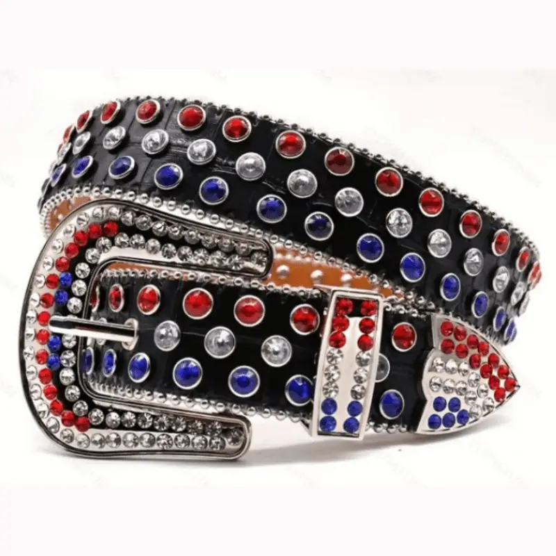 Rhinestone Bling Belt Hot Girl Punk Diamond Belt Pin Buckle Retro Metal - Image 7