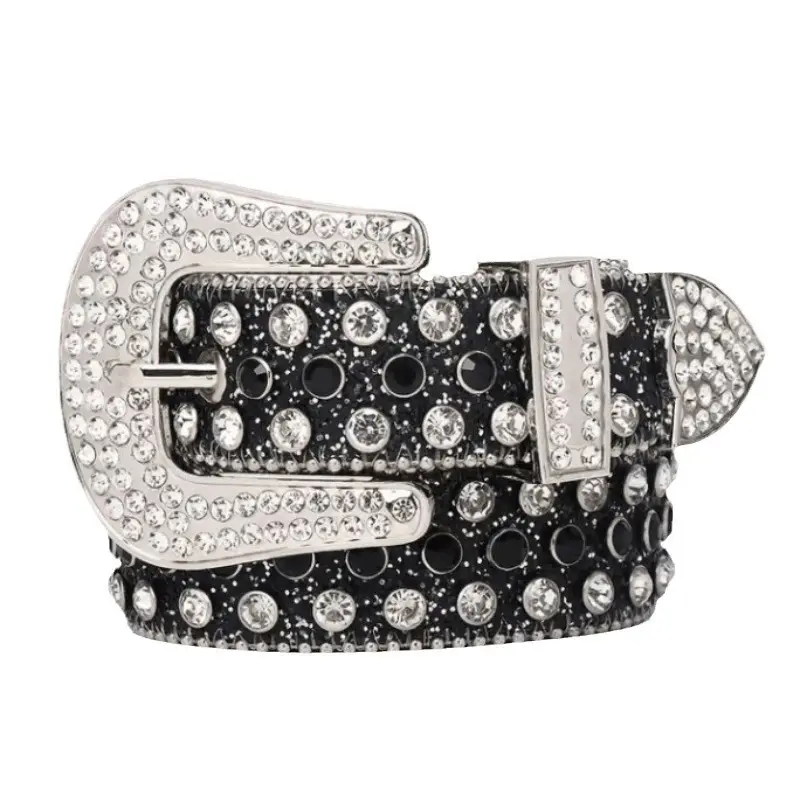 Rhinestone Bling Belt Hot Girl Punk Diamond Belt Pin Buckle Retro Metal - Image 8