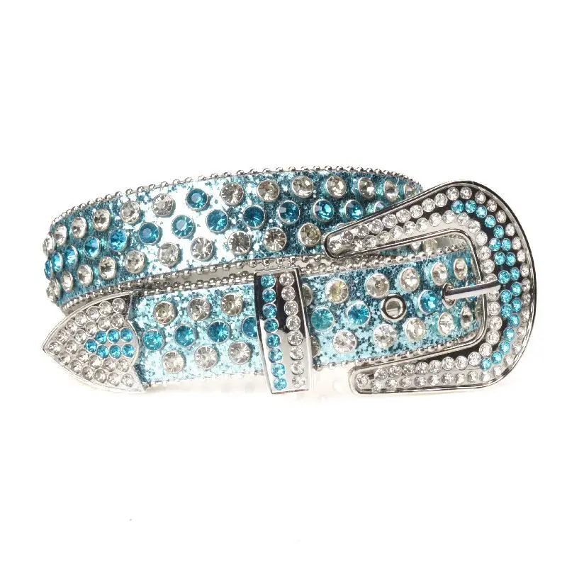 Rhinestone Bling Belt Hot Girl Punk Diamond Belt Pin Buckle Retro Metal β feature 10
