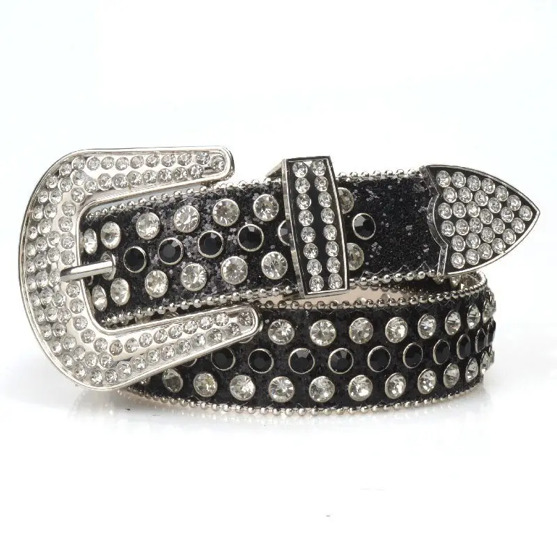 Rhinestone Bling Belt Hot Girl Punk Diamond Belt Pin Buckle Retro Metal β feature 11